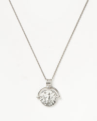 Lucy Williams Engravable Roman Arc Coin Necklace | Silver Plated Necklaces Missoma 