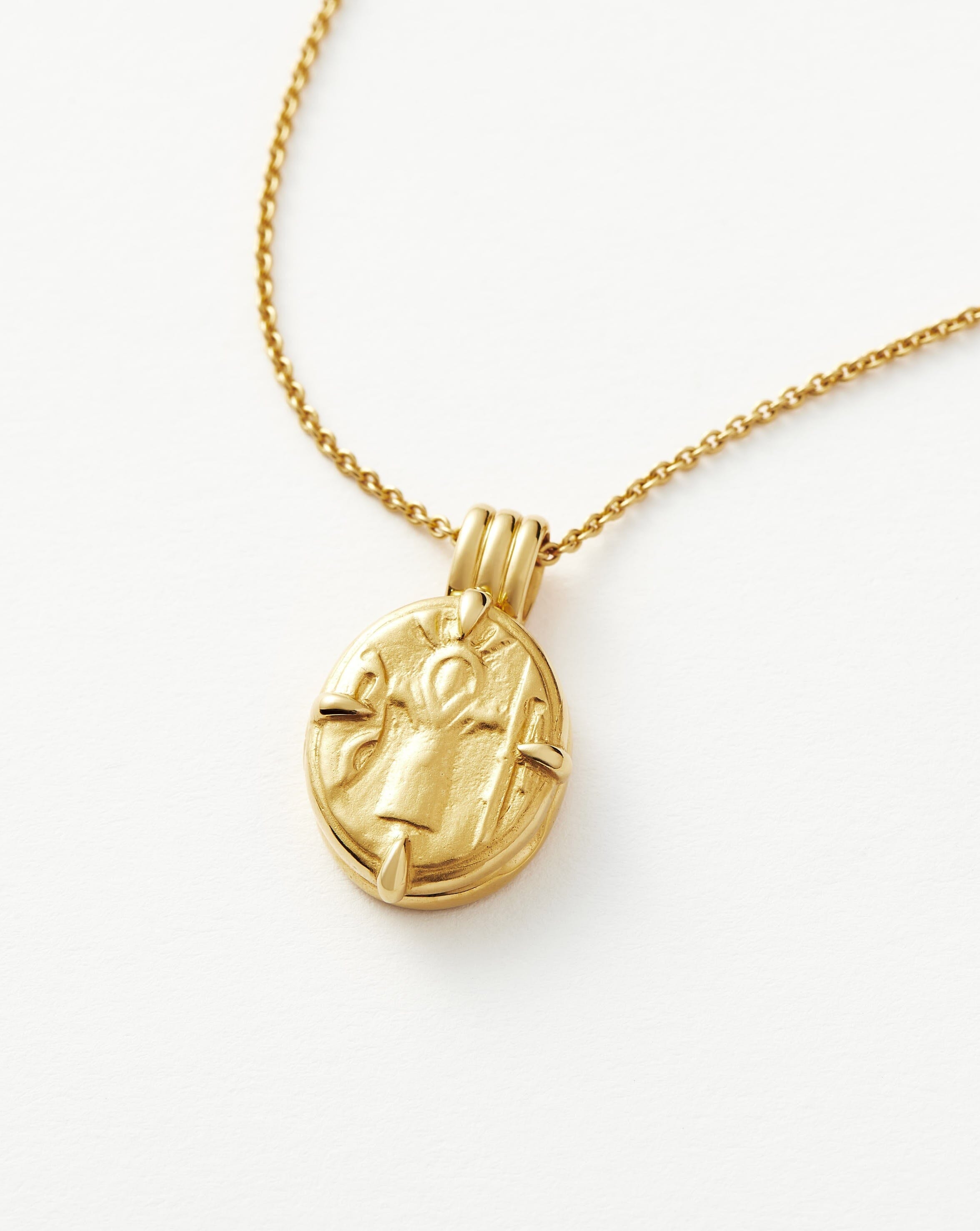 Lucy Williams Engravable Roman Coin Locket Necklace | 18ct Gold Plated Vermeil Necklaces Missoma 