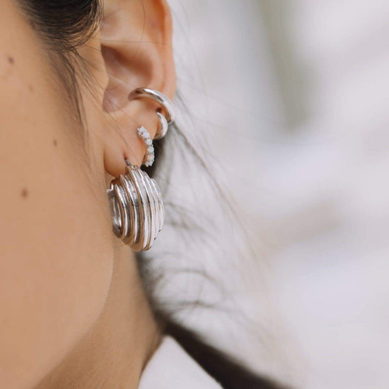 Lucy Williams Medium Chunky Ridge Hoop Earrings Earrings Missoma 