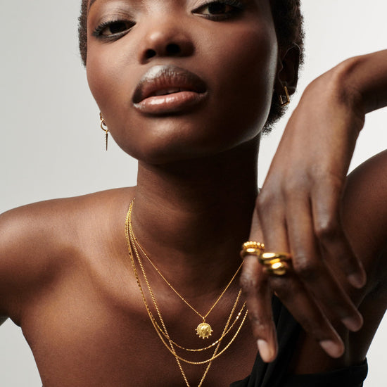 Lucy Williams Mini Beaded Coin Necklace | 18ct Gold Plated Vermeil Necklaces Missoma 