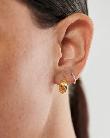 Lucy Williams Mini Ridge Hoop Earrings Earrings Missoma 