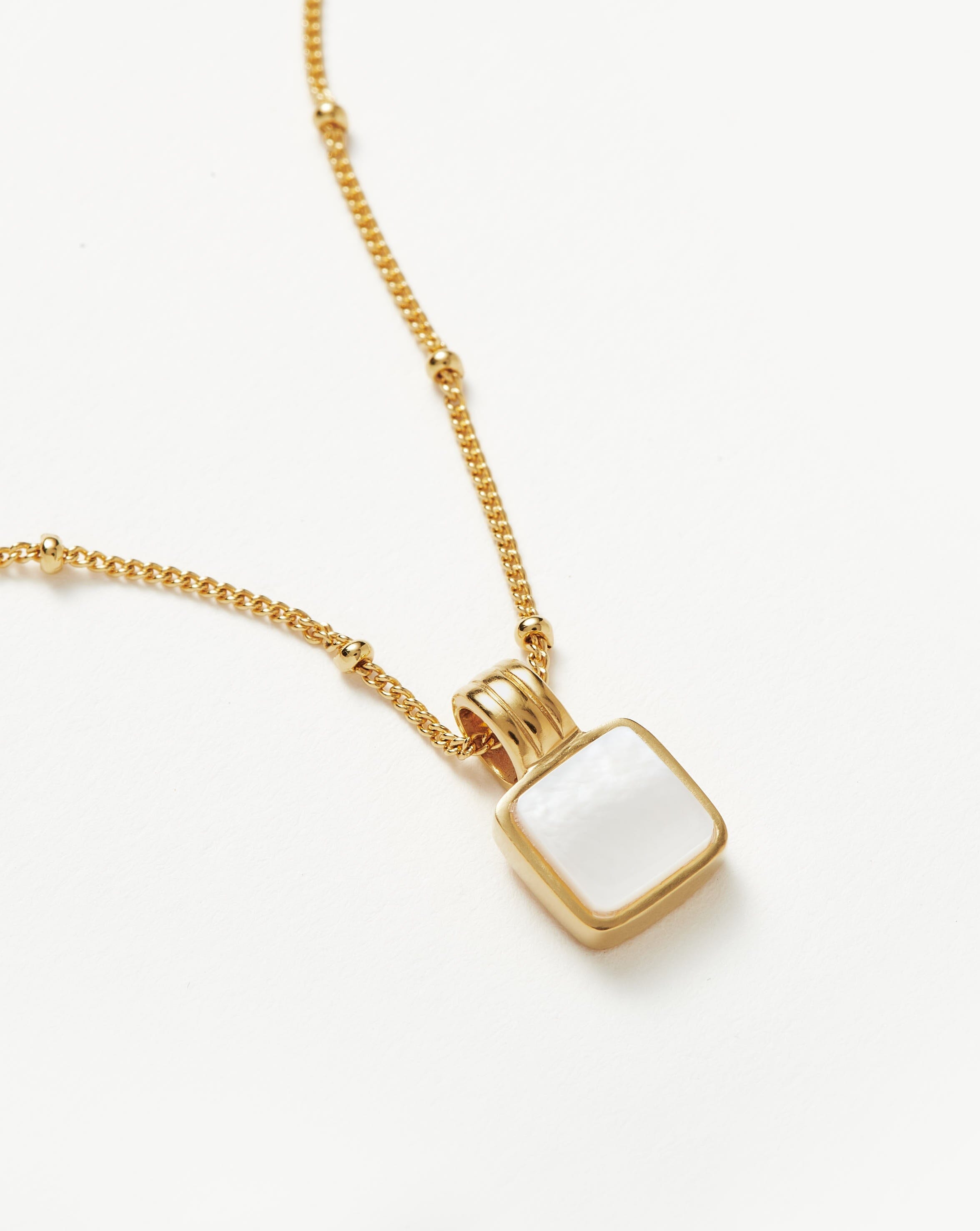 Lucy Williams Square Mother of Pearl Necklace Necklaces Missoma 