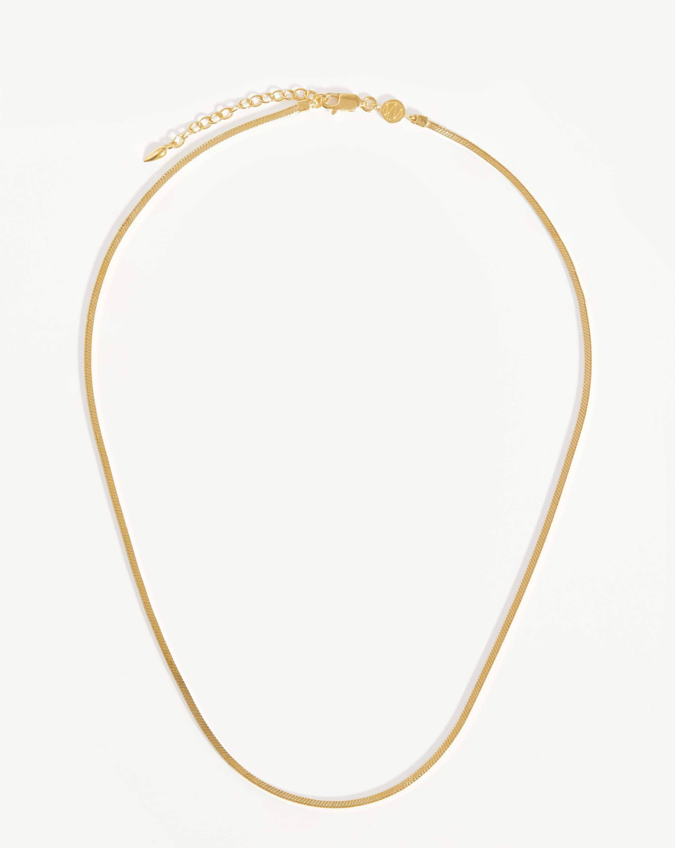 Lucy Williams Short Square Snake Chain Necklace| Gold | Missoma