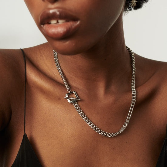 Lucy Williams T-Bar Chain Necklace | Silver Plated Necklaces Missoma 