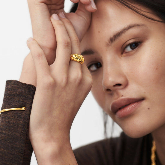 Lucy Williams Waffle Ring | 18ct Gold Plated Vermeil Rings Missoma 