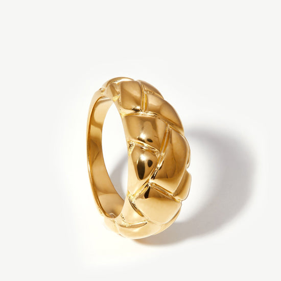 Lucy Williams Waffle Ring | 18ct Gold Plated Vermeil Rings Missoma 
