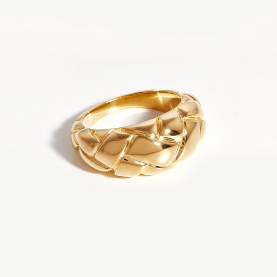 Lucy Williams Waffle Ring | 18ct Gold Plated Vermeil Rings Missoma 