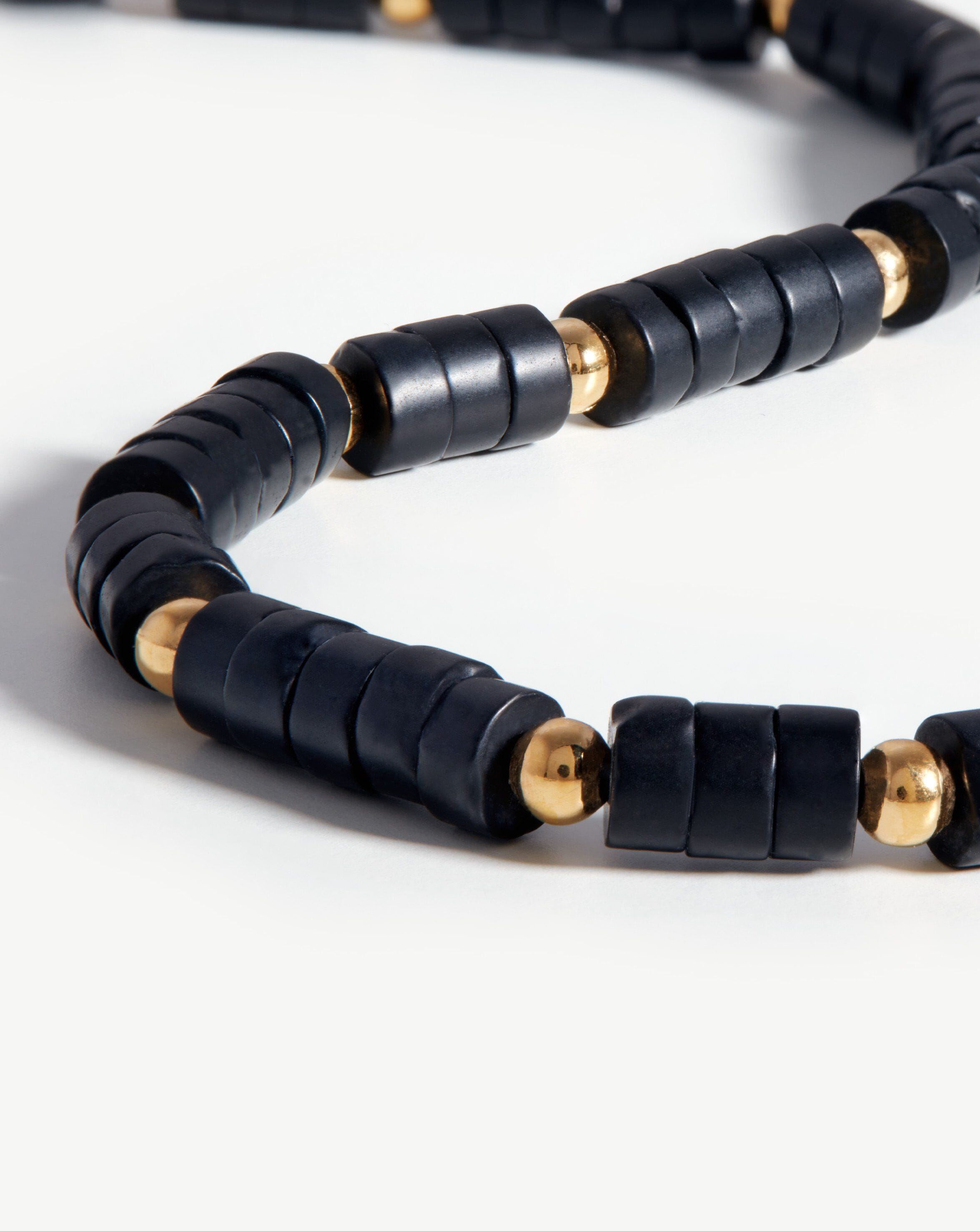 Medium Beaded Stack Necklace | 18ct Gold Plated/Black Onyx Necklaces Missoma 