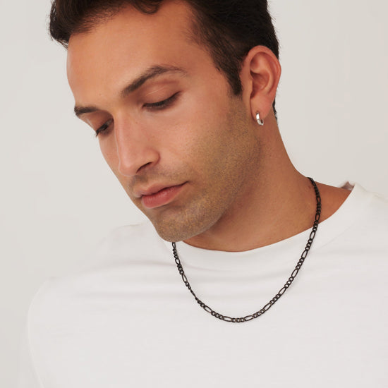 Mens Black Filia Chain Necklace | Sterling Silver Necklaces Missoma 