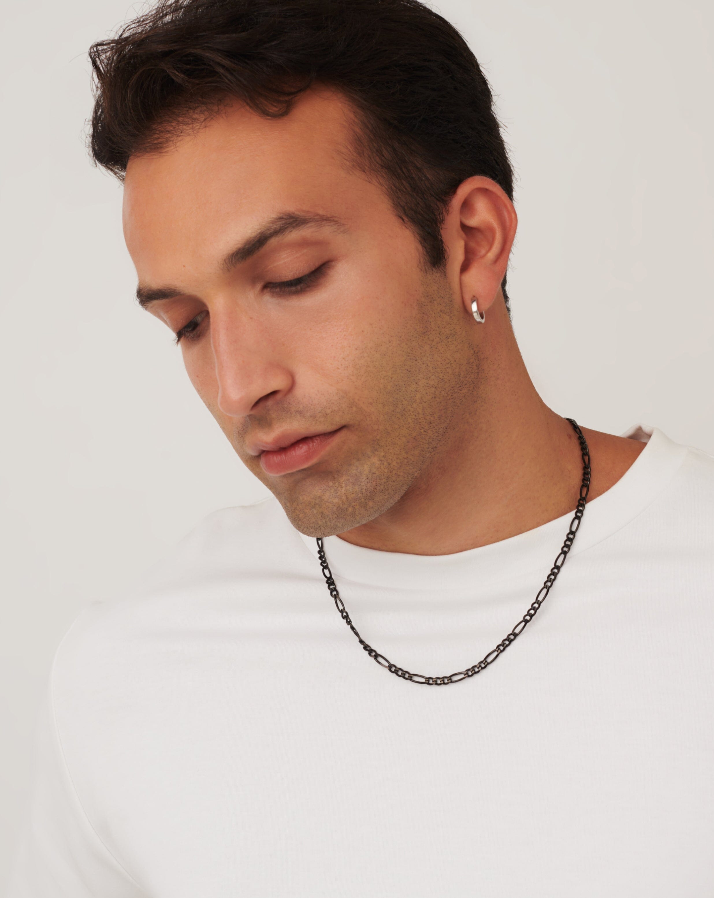 Mens Black Filia Chain Necklace | Sterling Silver Necklaces Missoma 