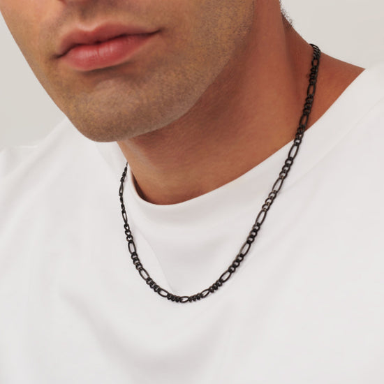 Mens Black Filia Chain Necklace | Sterling Silver Necklaces Missoma 