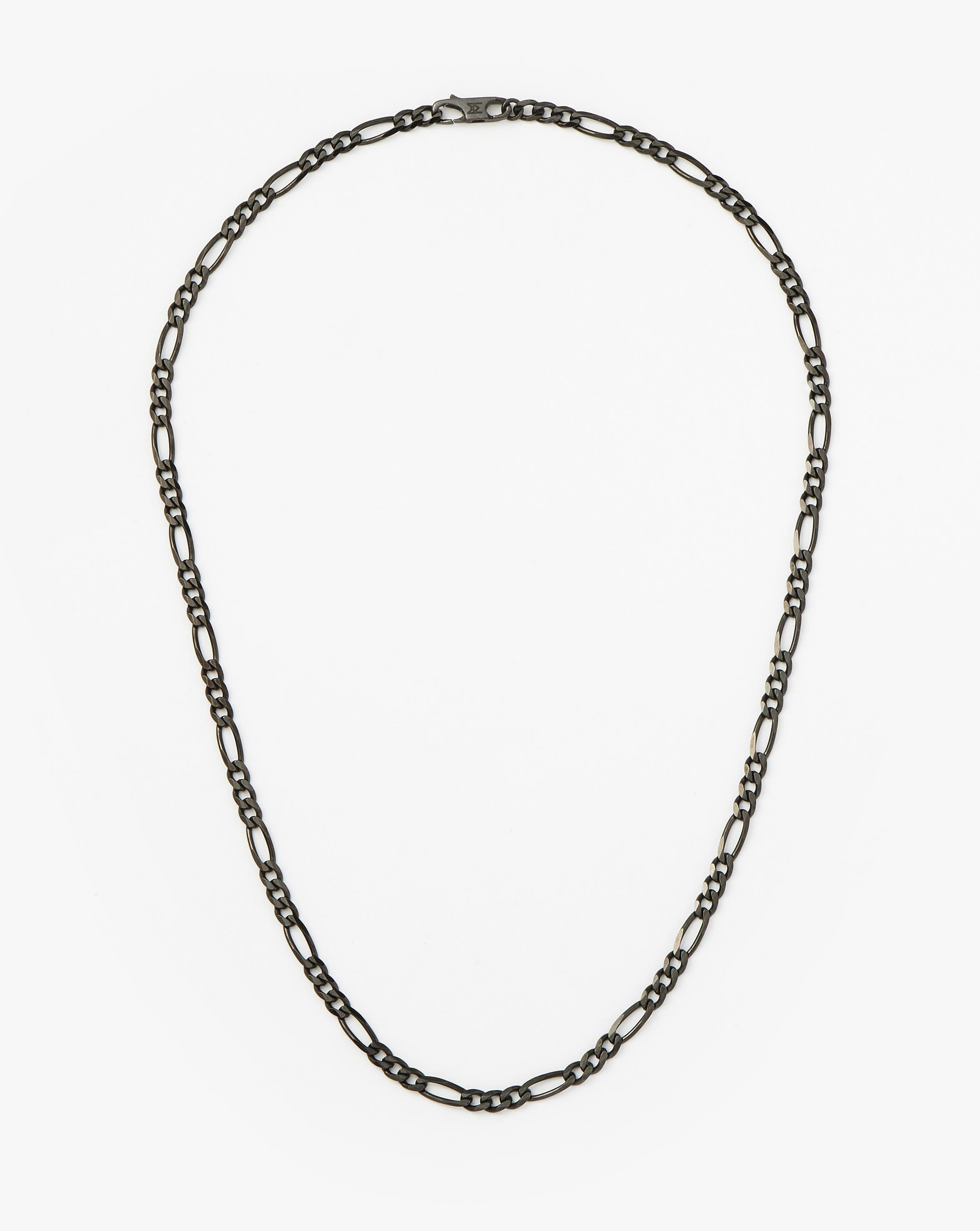 Mens Black Filia Chain Necklace | Sterling Silver Necklaces Missoma 