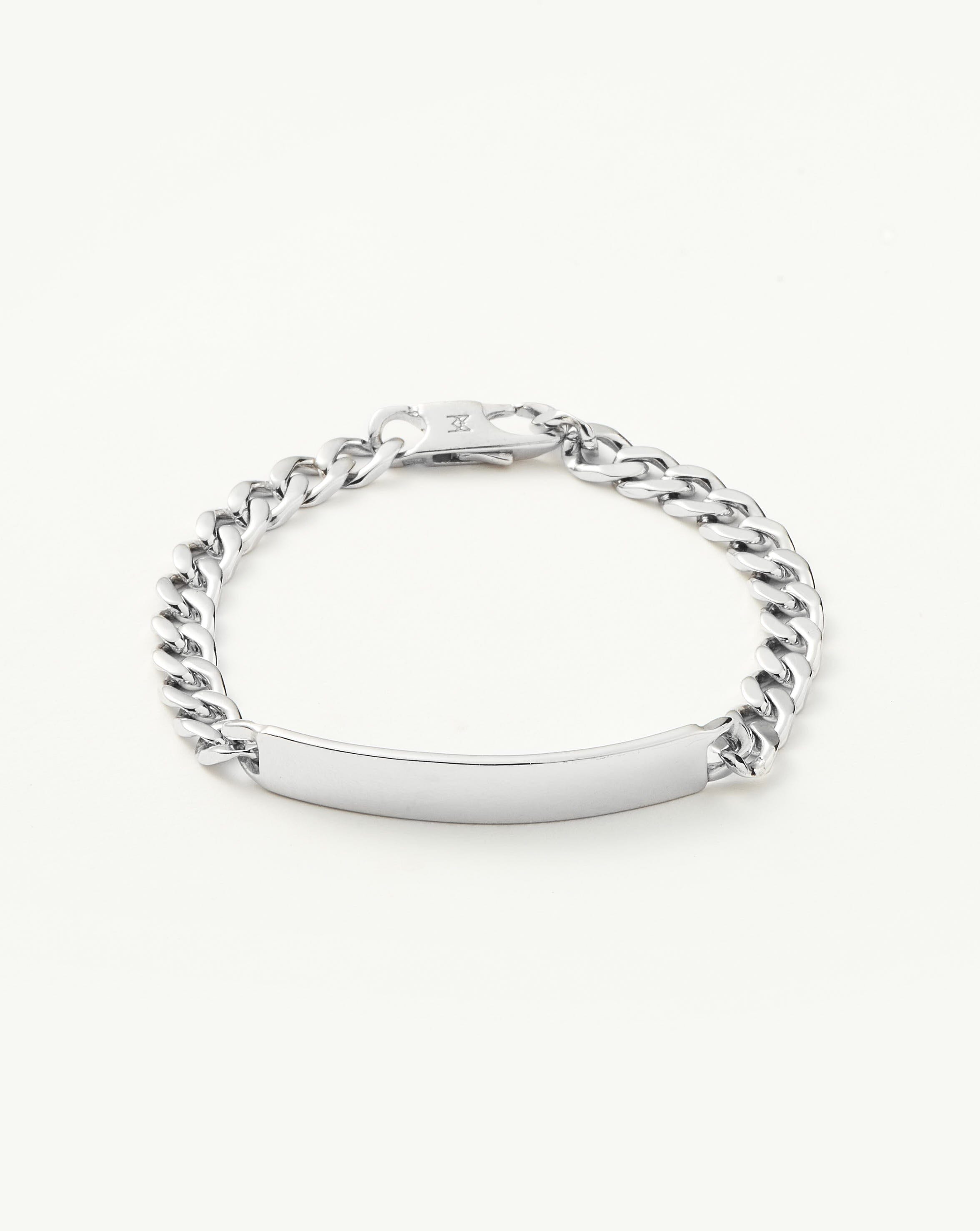 Mens Engravable ID Chain Bracelet | Sterling Silver Bracelets Missoma 