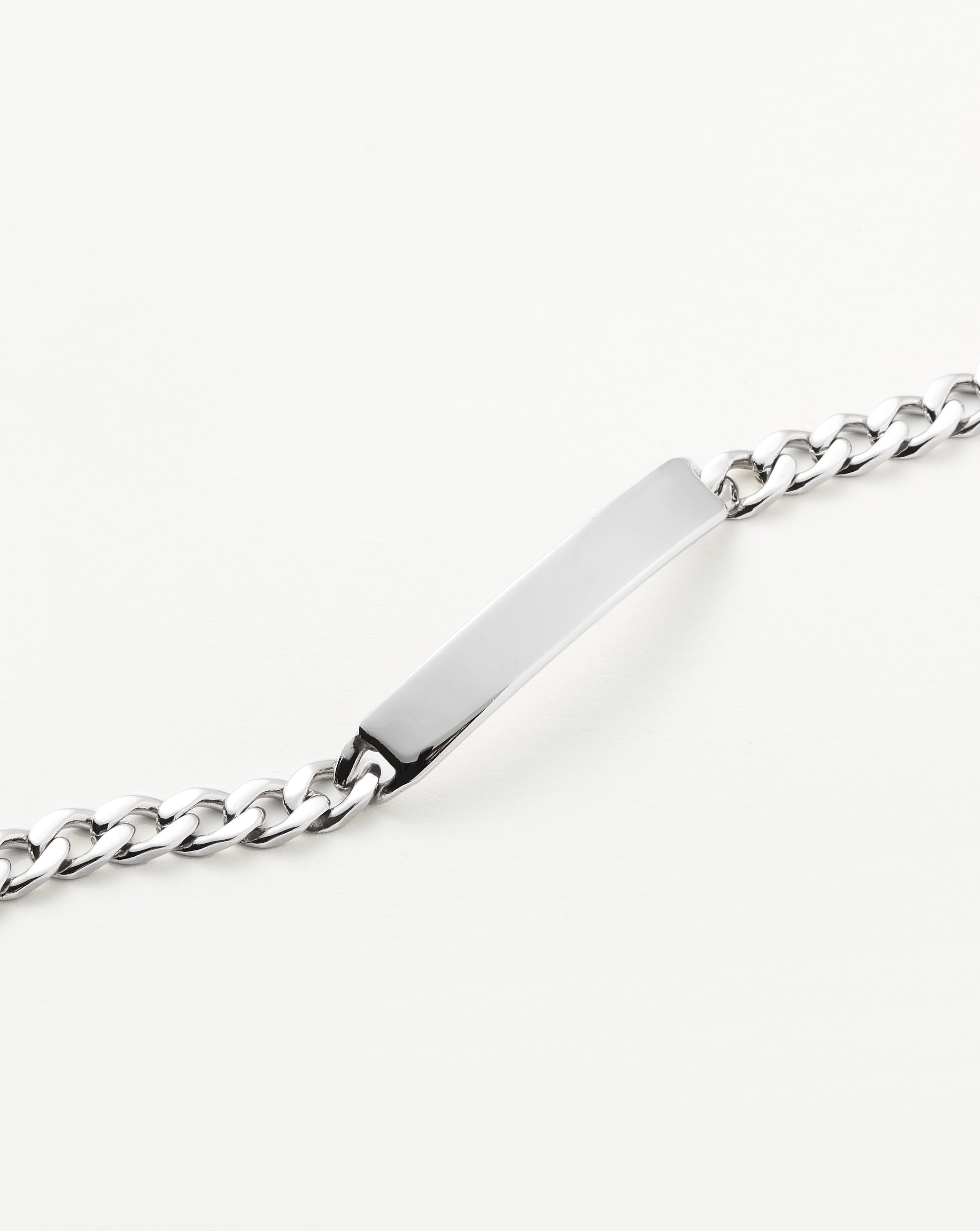 Mens Engravable ID Chain Bracelet | Sterling Silver Bracelets Missoma 