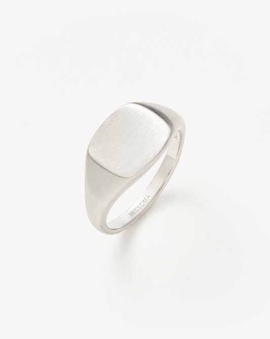 Mens Engravable Signet Ring | Sterling Silver Rings Missoma 