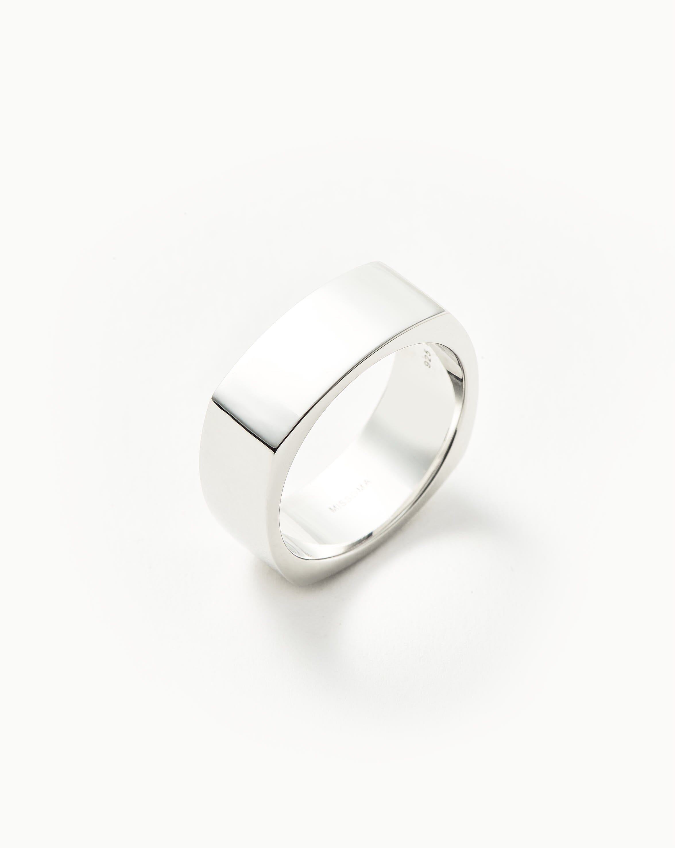 Mens Engravable Wide Ring | Sterling Silver Rings Missoma 