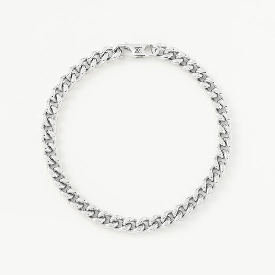 Mens Flat Curb Chain Bracelet | Silver Plated Bracelets Missoma 