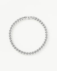 Mens Flat Curb Chain Bracelet | Silver Plated Bracelets Missoma 