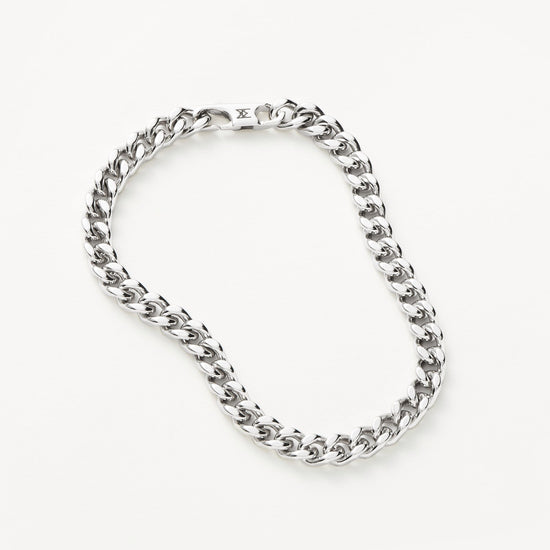 Mens Flat Curb Chain Bracelet | Silver Plated Bracelets Missoma 