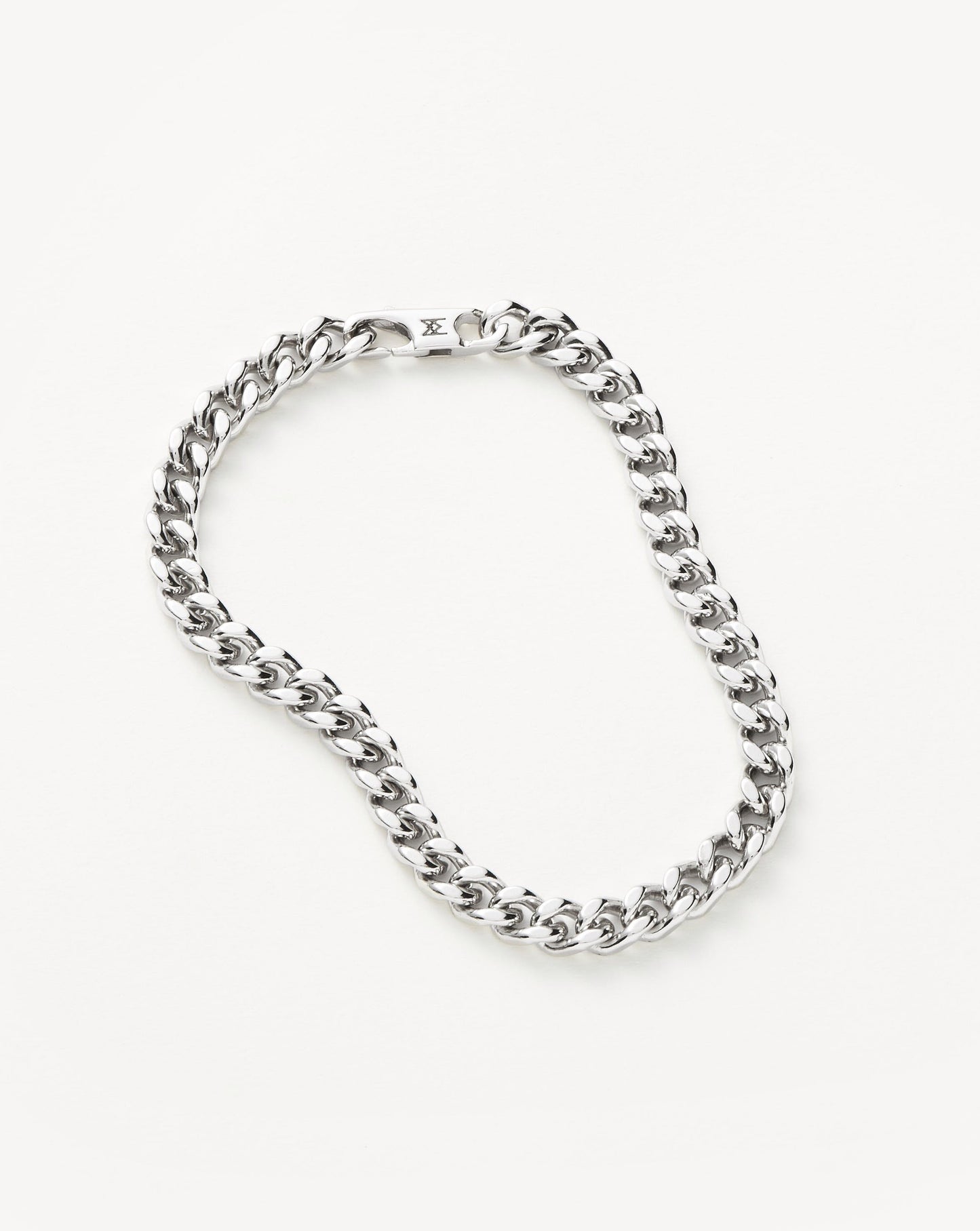 Mens Flat Curb Chain Bracelet | Silver Plated Bracelets Missoma 