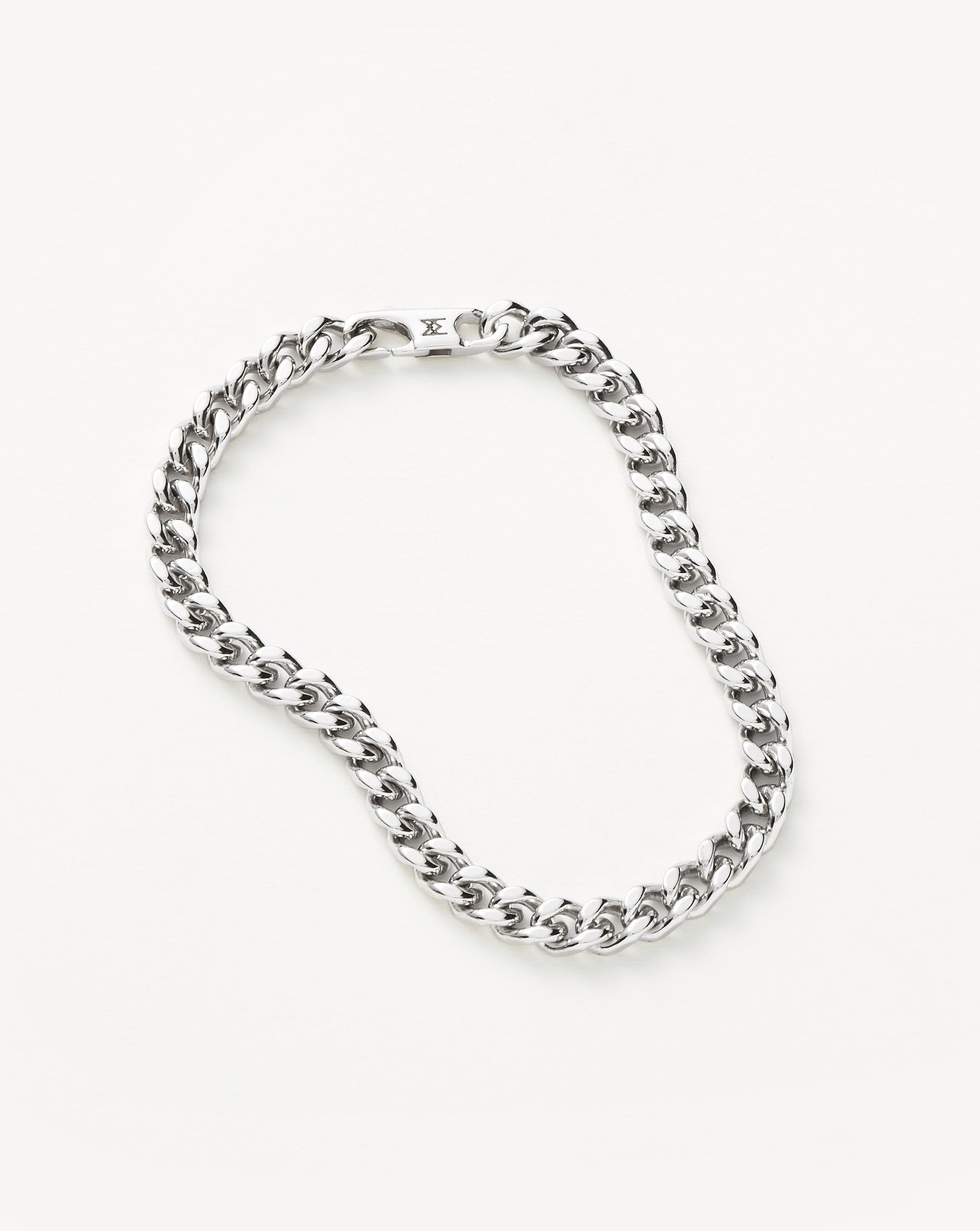 Mens Flat Curb Chain Bracelet | Silver Plated Bracelets Missoma 