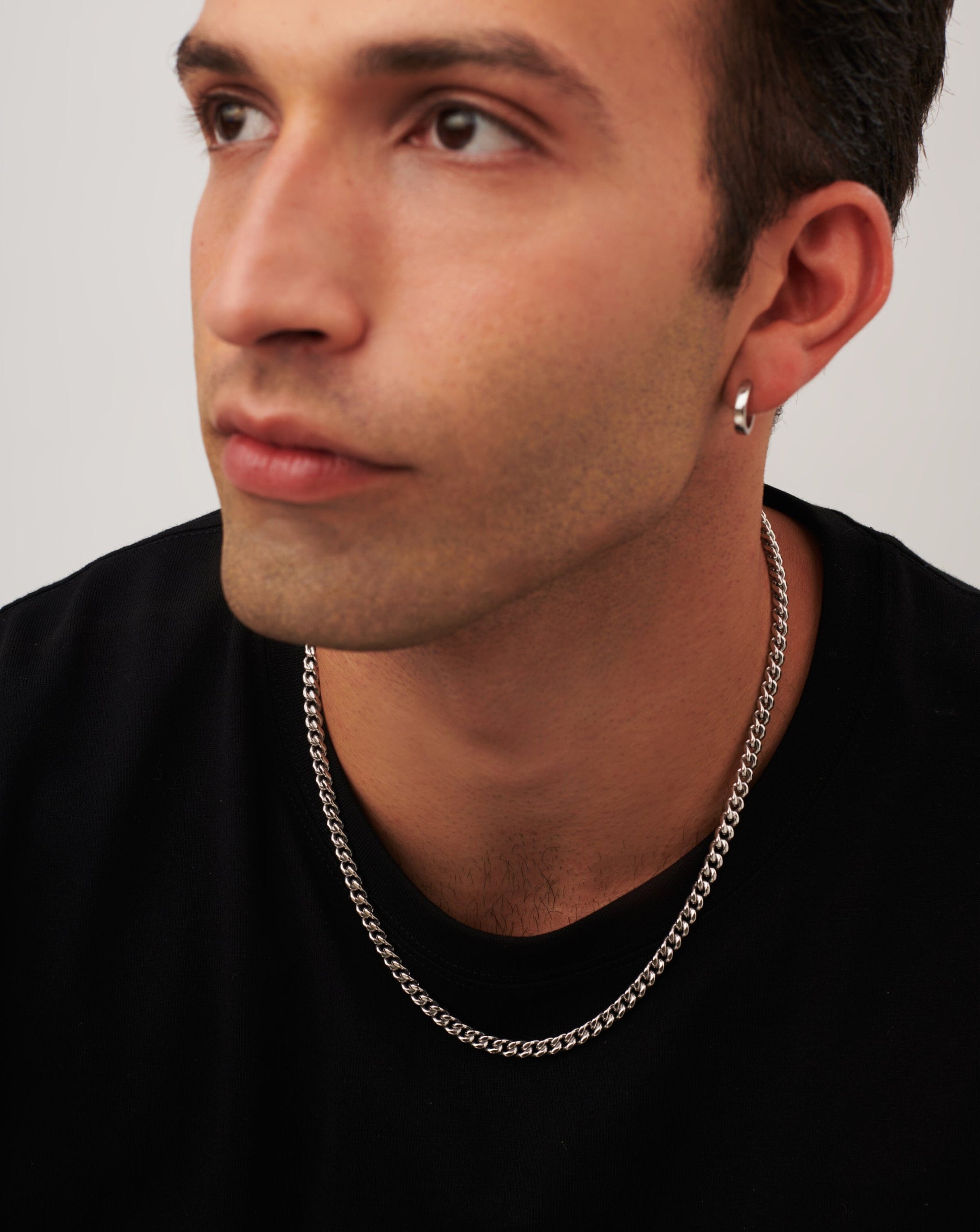 Mens Flat Curb Chain Necklace | Silver Plated Necklaces Missoma 