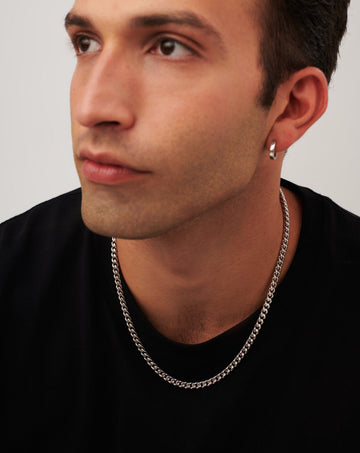 Mens Flat Curb Chain Necklace | Silver Plated Necklaces Missoma 