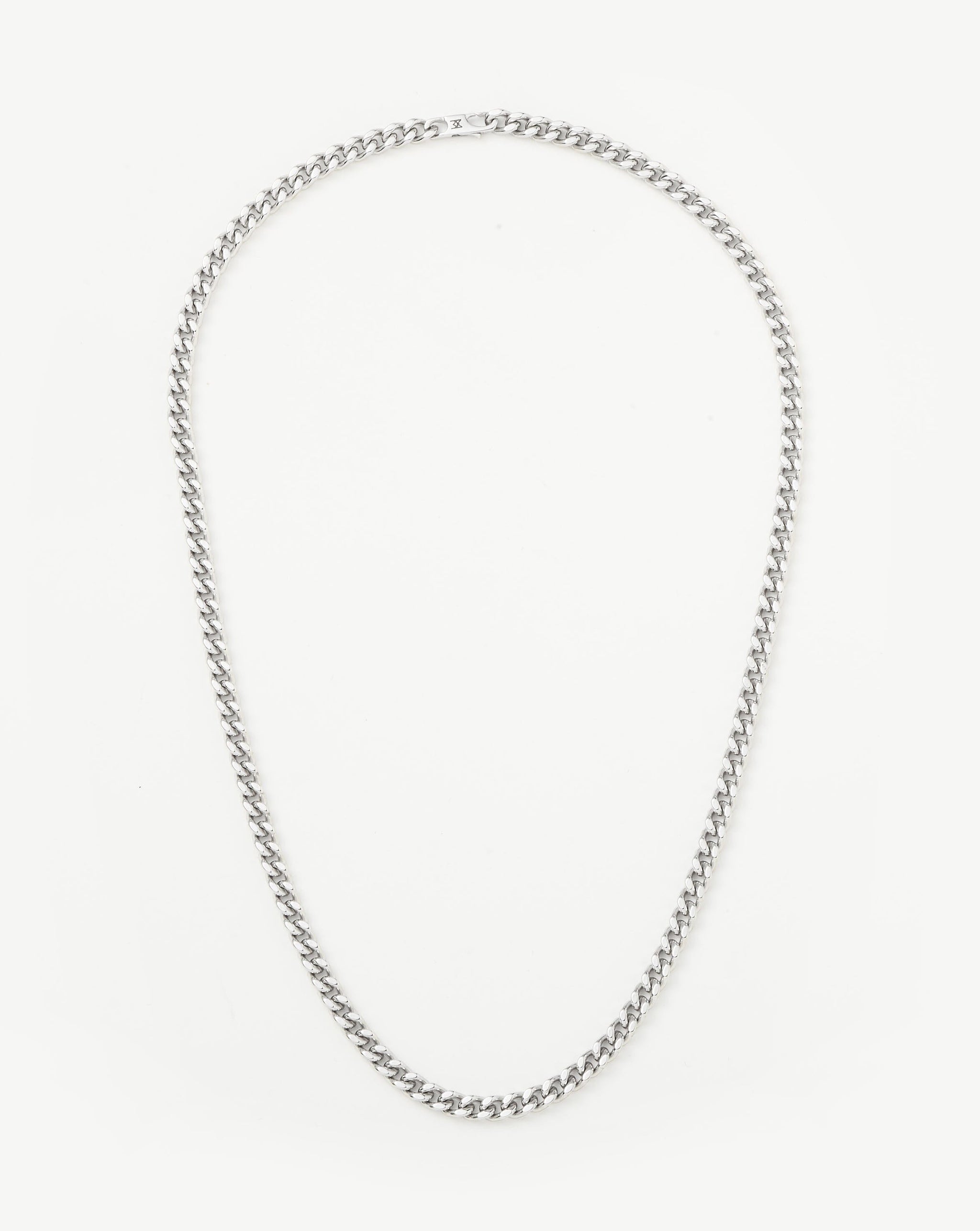 Mens Flat Curb Chain Necklace | Silver Plated Necklaces Missoma 