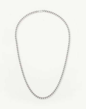 Mens Flat Curb Chain Necklace | Silver Plated Necklaces Missoma 