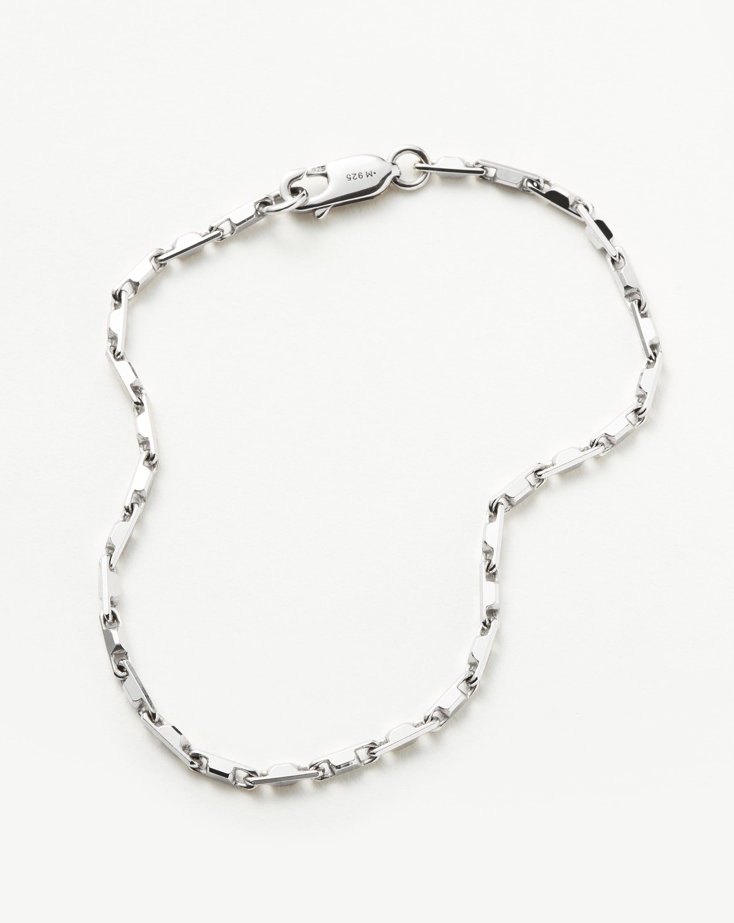 Men's sterling silver chain sale link bracelet