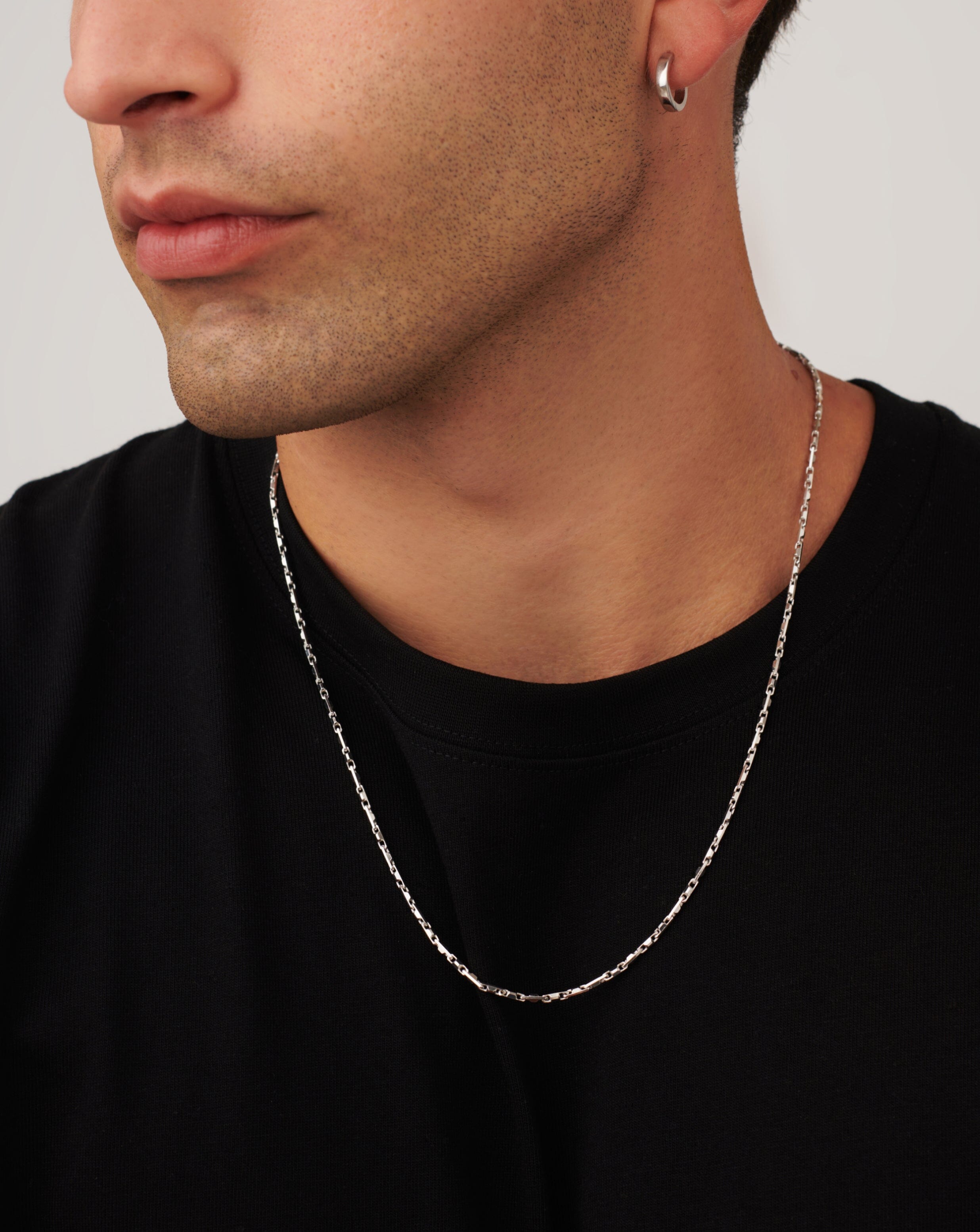 Men's Interlocking Link Chain Necklace | Sterling Silver Necklaces