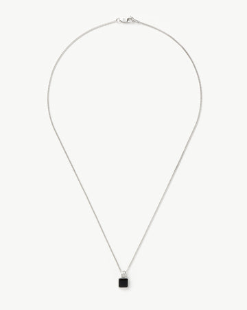 Mens Lucy Williams Square Black Onyx Pendant Necklace Necklaces Missoma 