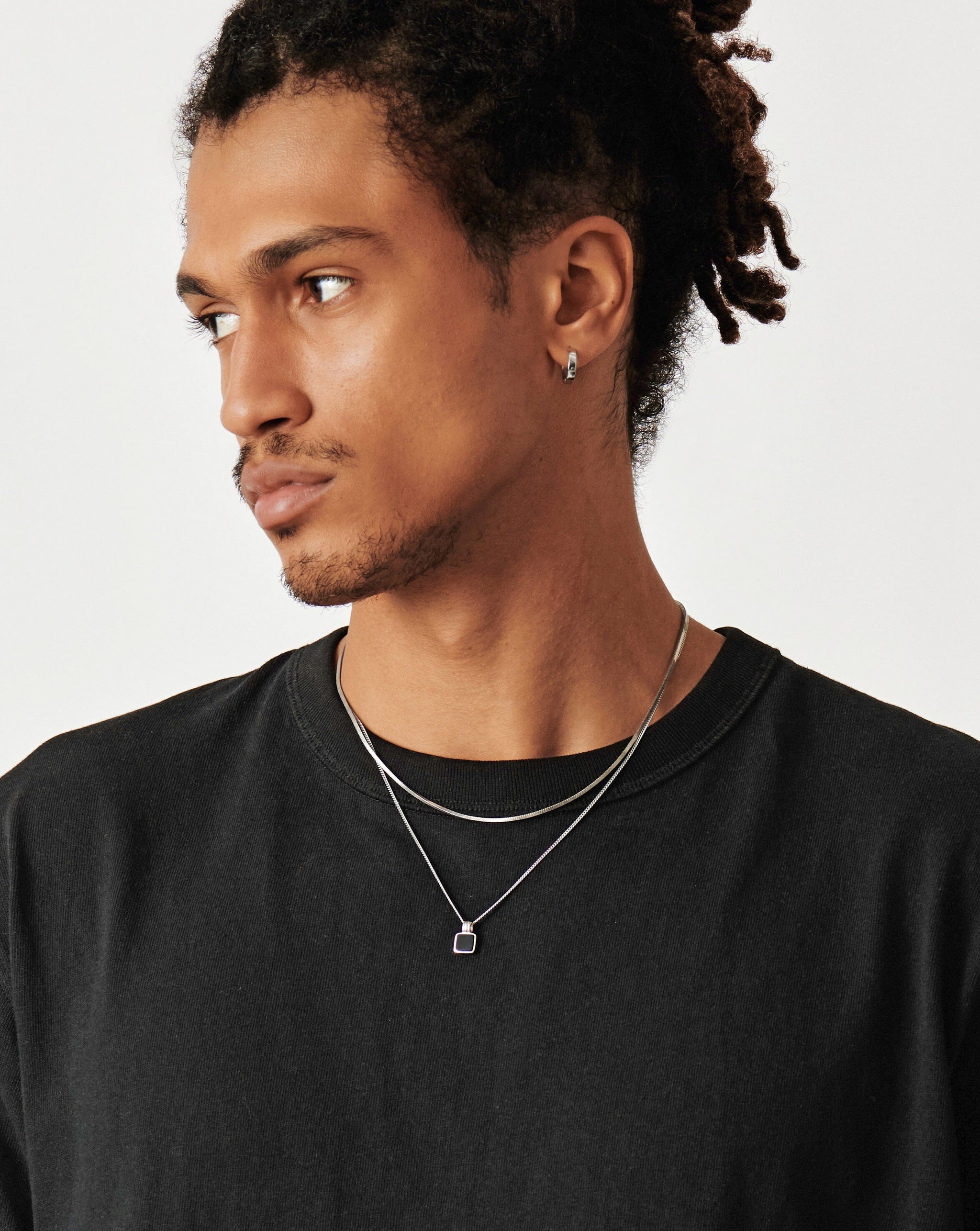 Mens Lucy Williams Square Black Onyx Pendant Necklace Necklaces Missoma 
