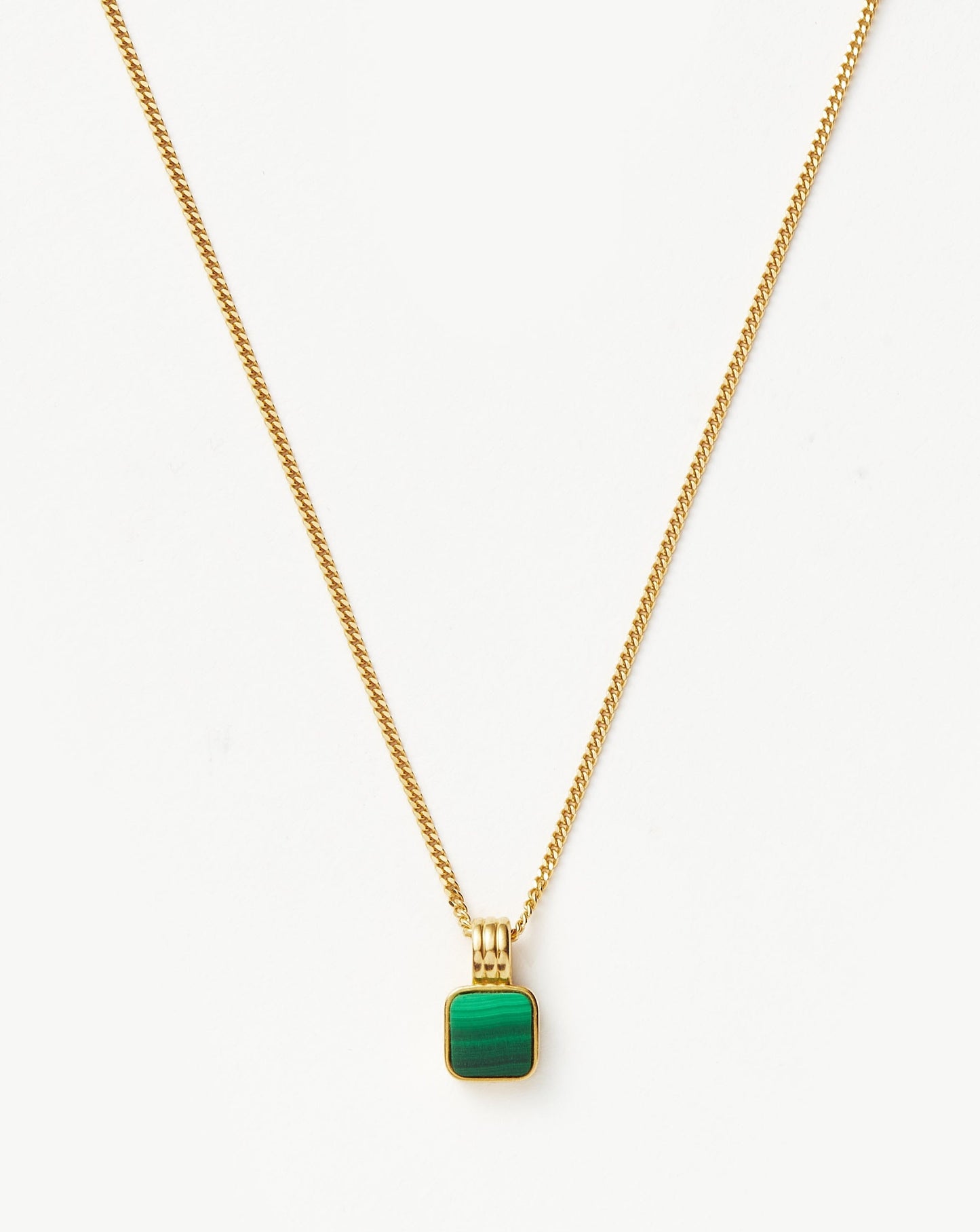 Mens Lucy Williams Square Malachite Pendant Necklace Necklaces Missoma 