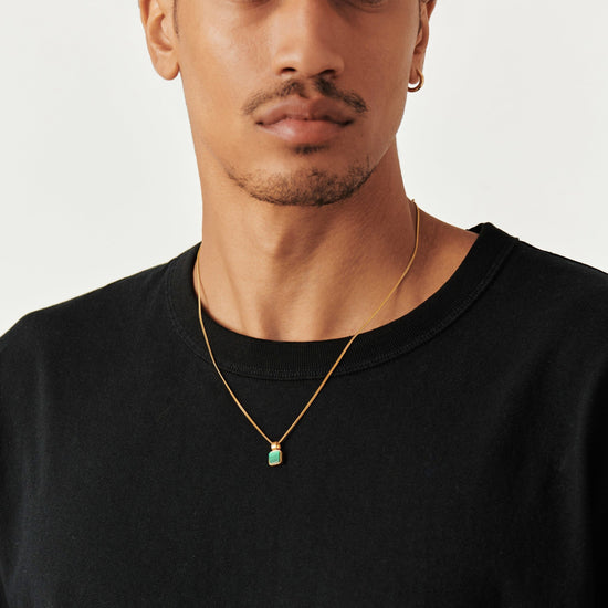Mens Lucy Williams Square Malachite Pendant Necklace Necklaces Missoma 