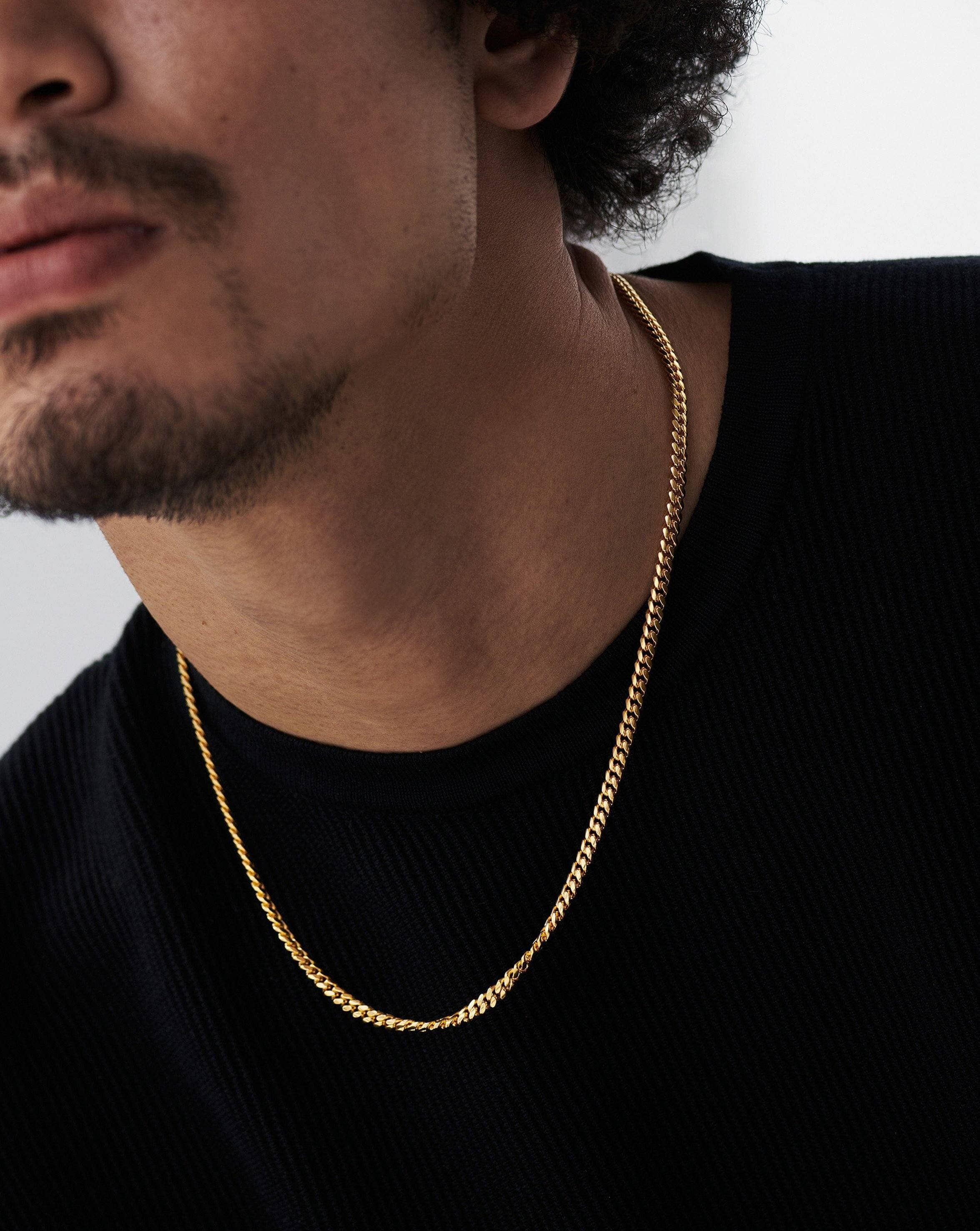 Missoma Mens Gold Round curb-chain 18ct Yellow Gold-Plated Vermeil Silver Necklace