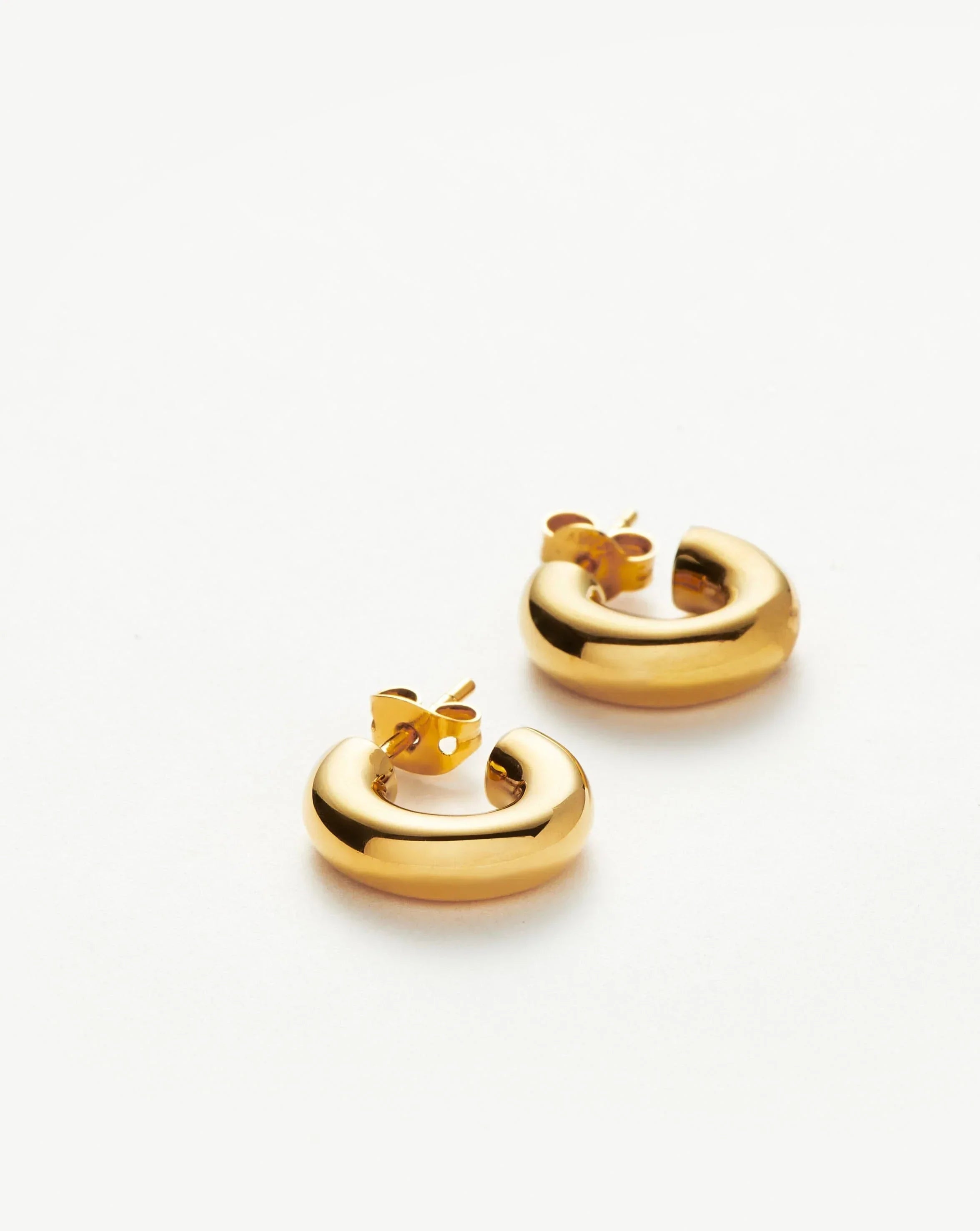 Mini Chubby Hoop Earrings | 18ct Gold Plated Earrings Missoma 