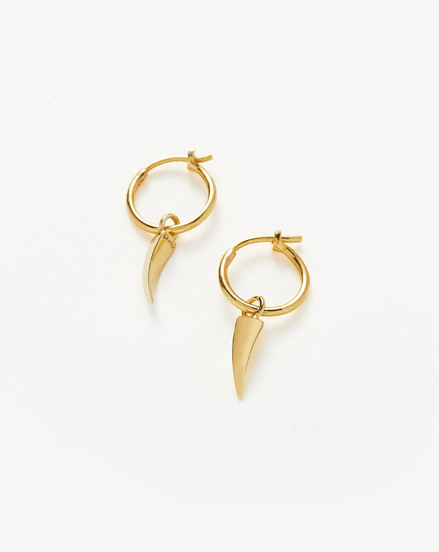 Mini Claw Charm Hoop Earrings