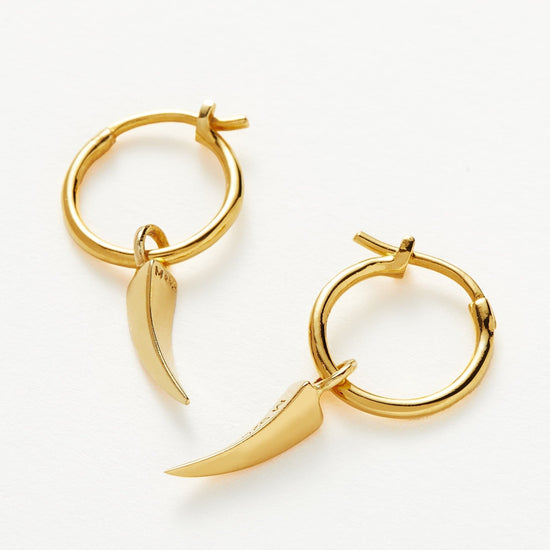 Mini Claw Charm Hoop Earrings Earrings Missoma 