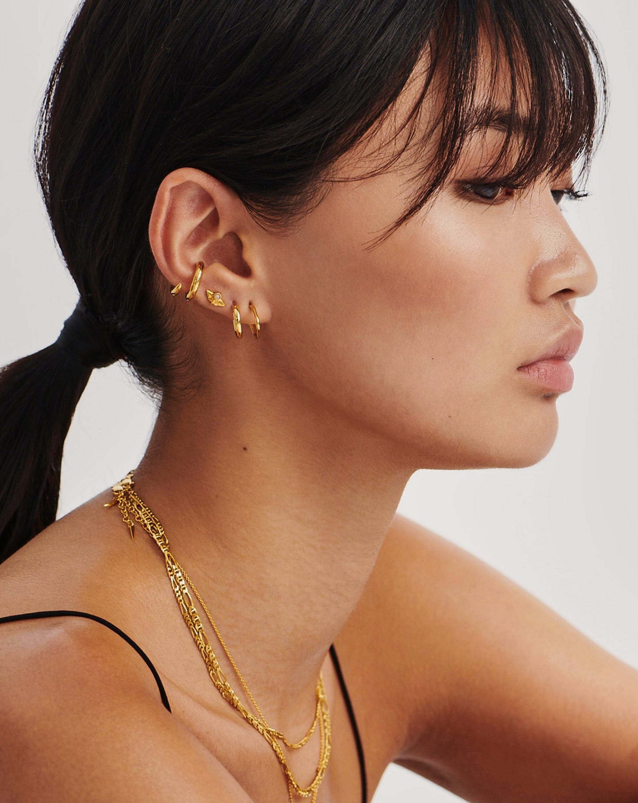 Mini Molten Hoop Earrings | 18ct Gold Plated Vermeil Earrings Missoma 