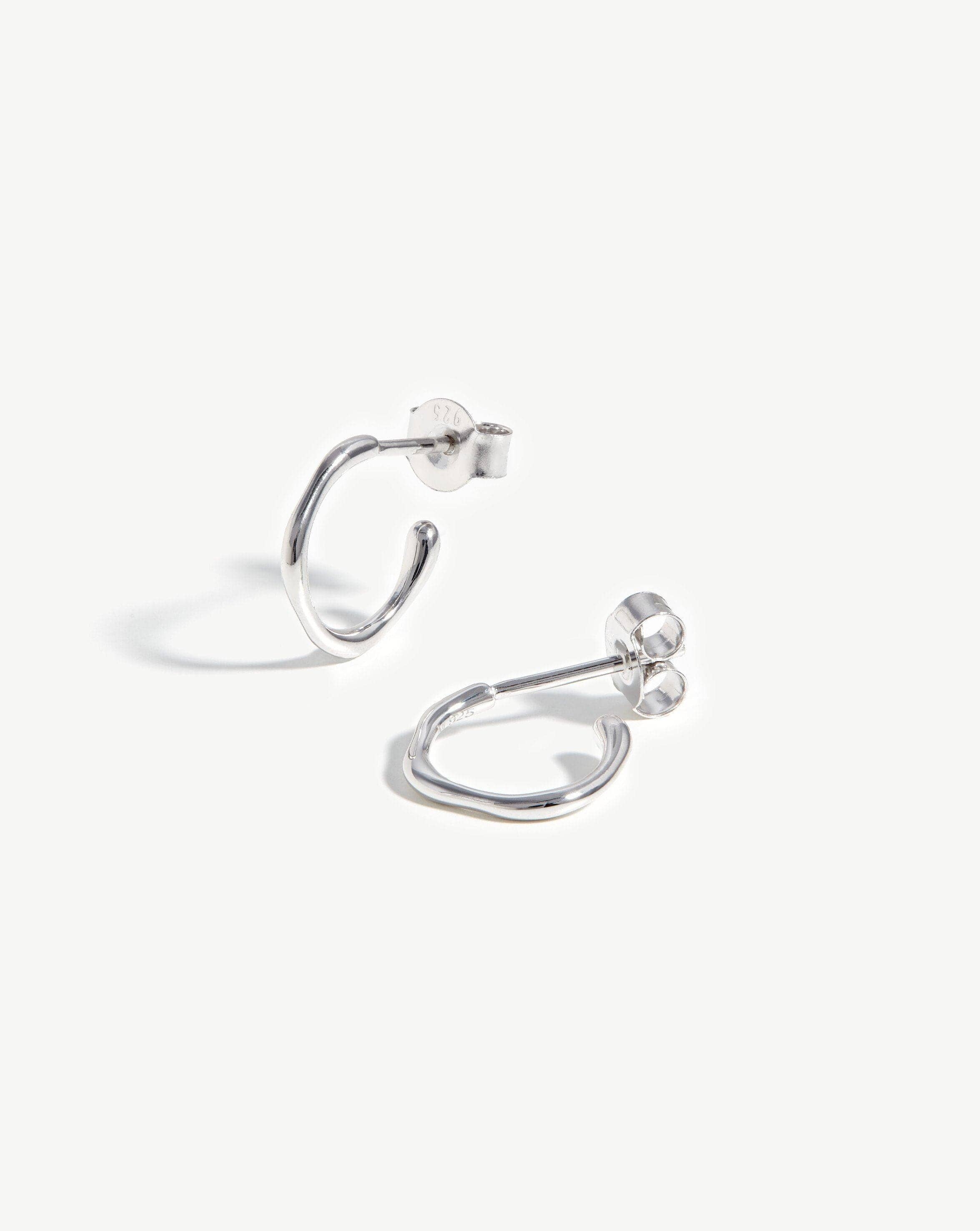 Mini Molten Hoop Earrings | Sterling Silver Earrings Missoma 