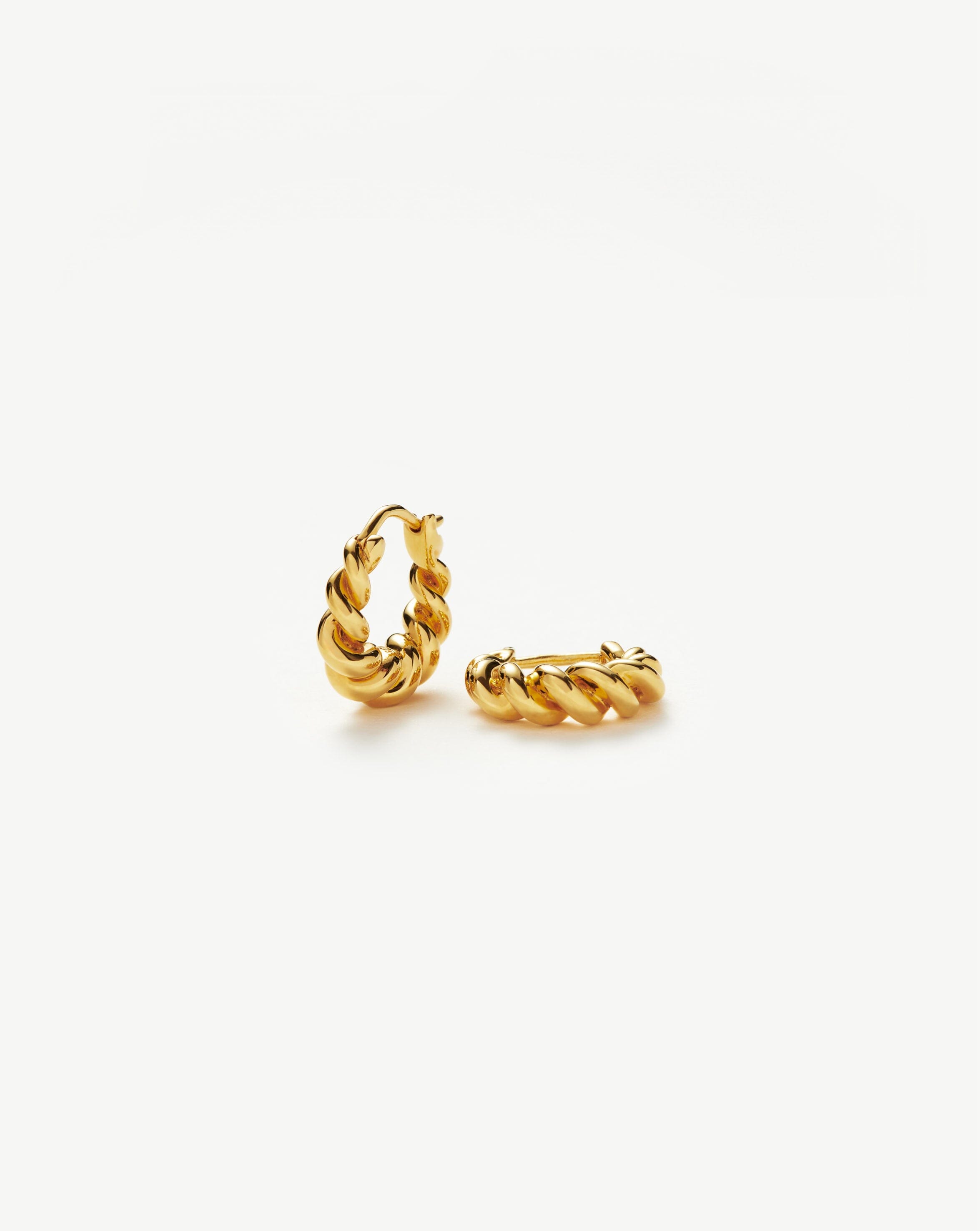 Missoma Tidal Ovate Hoop Earrings 18K Yellow Gold-Plated, 58% OFF