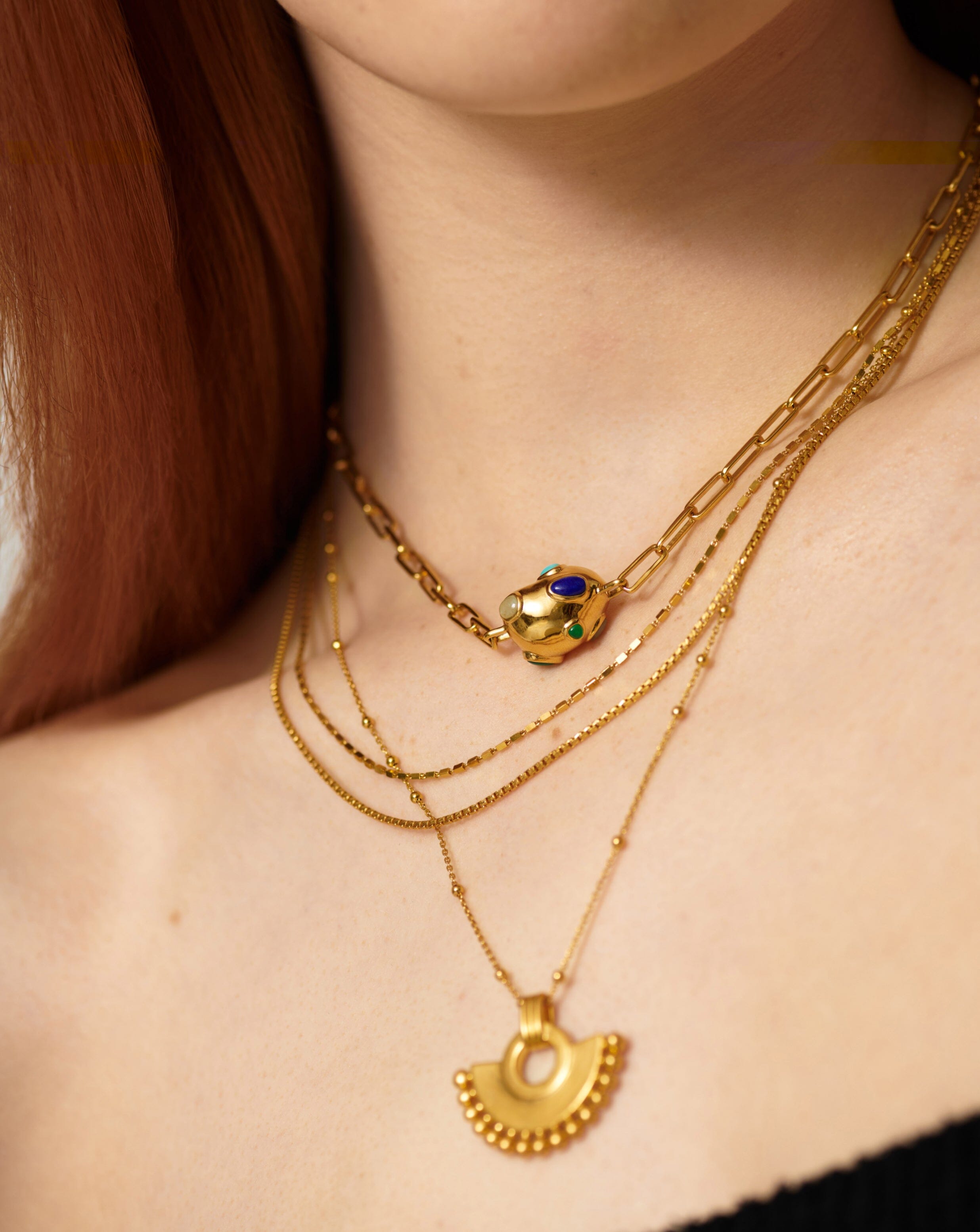 Lia Sophia Gemstone Floating Necklace Double Strand Rose Quartz Pearl Tiger  Eye | eBay