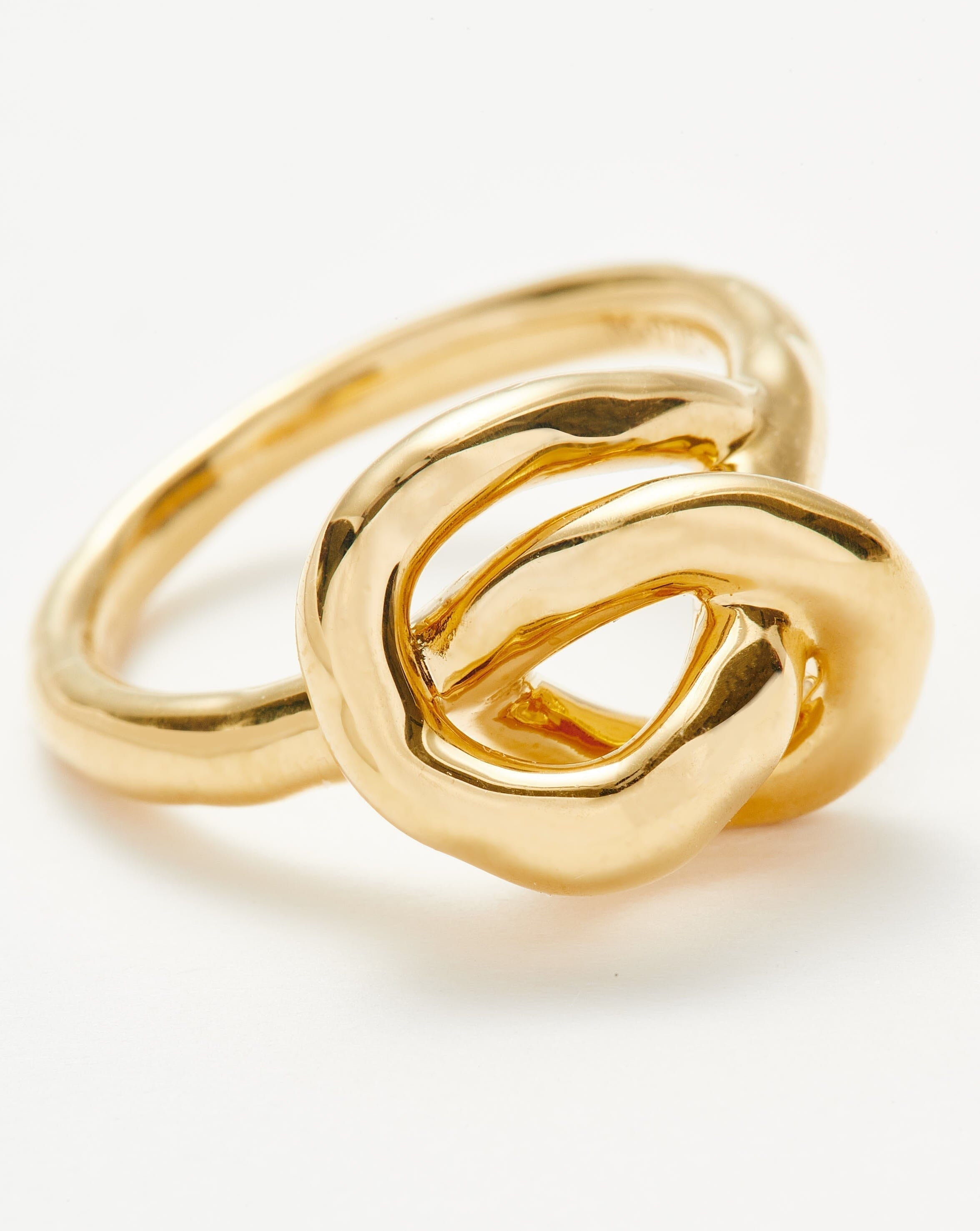 Molten Knot Stacking Ring | 18ct Gold Plated Vermeil Rings Missoma 