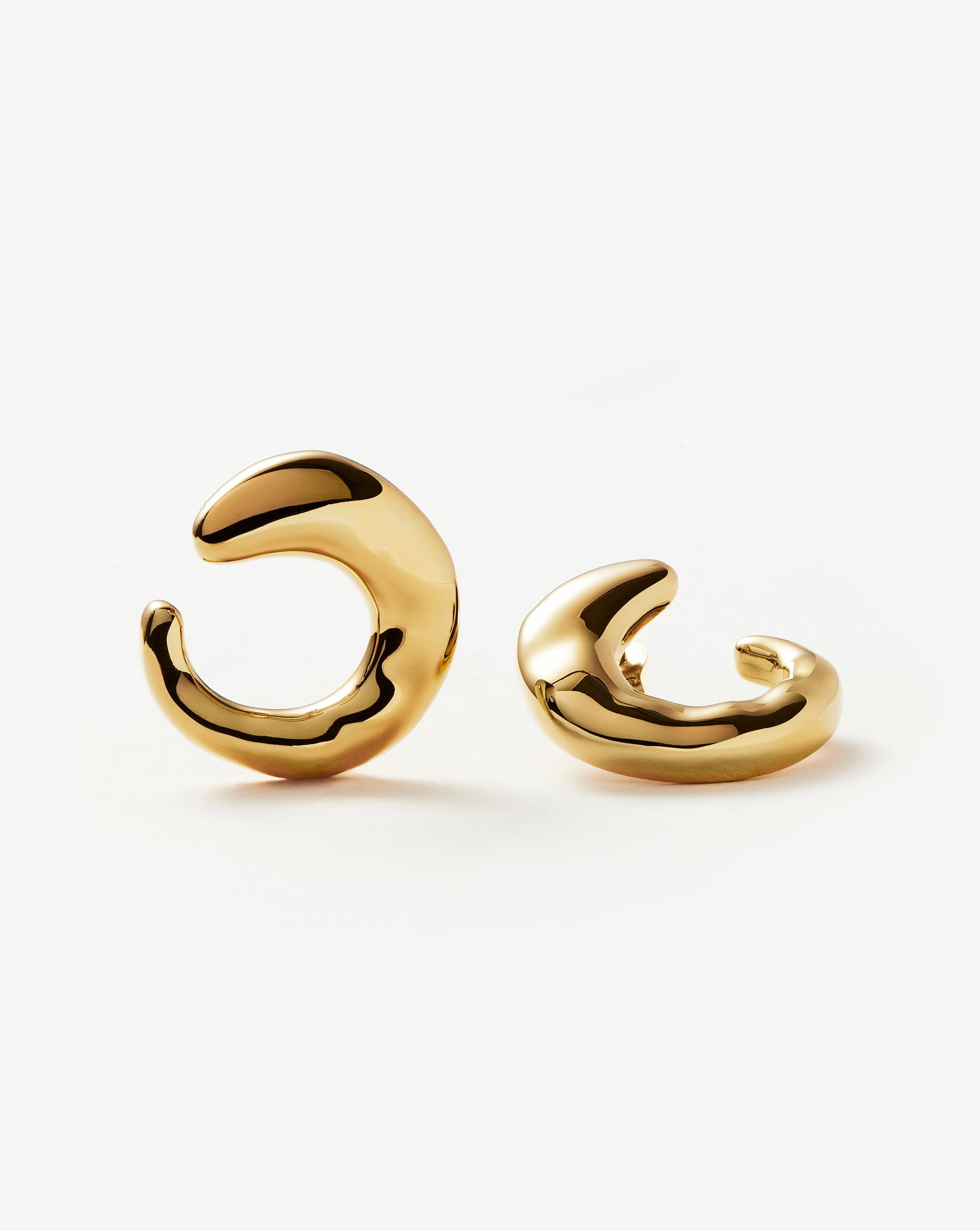 Molten Large Open Stud Earrings | 18ct Gold Plated Earrings Missoma 