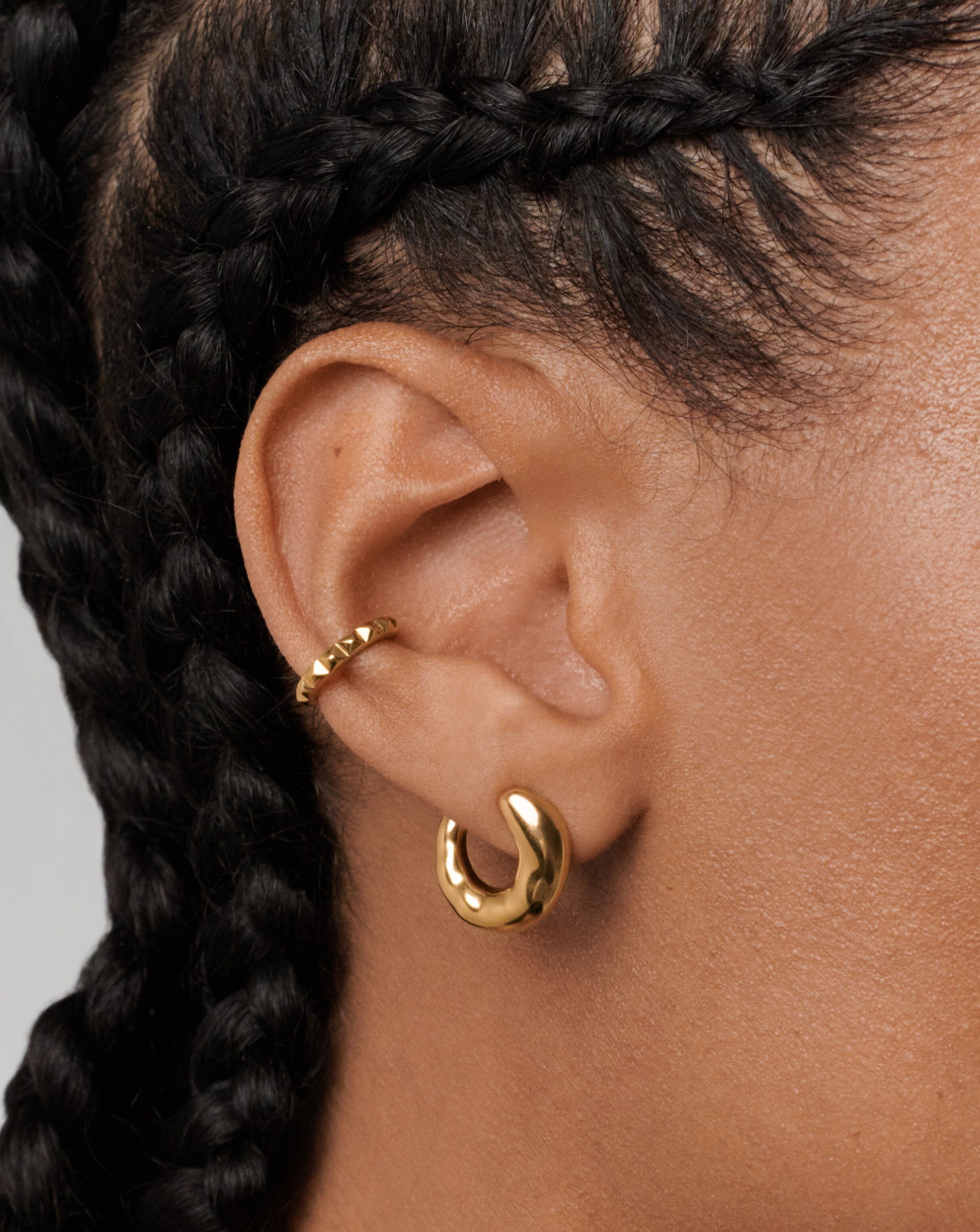 Molten Open Stud Earrings | 18ct Gold Plated Vermeil Earrings Missoma 