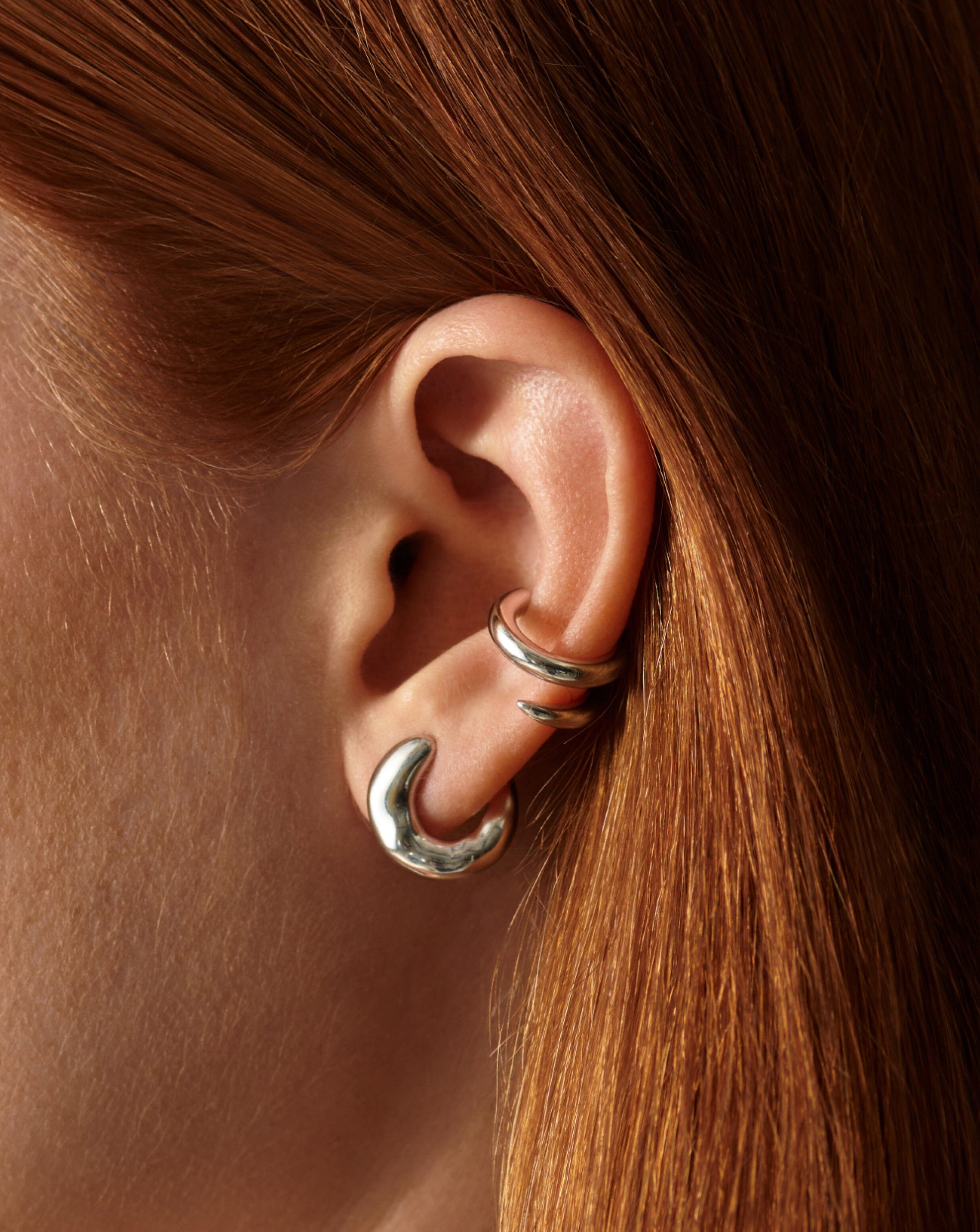 Molten Open Stud Earrings | Sterling Silver Earrings Missoma 
