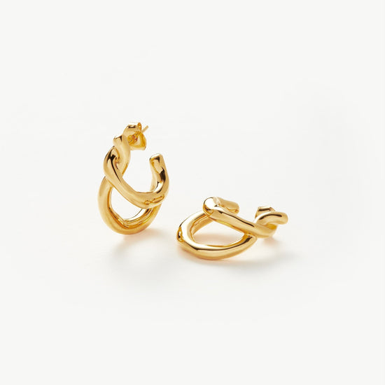 Molten Twisted Mini Double Hoop Earrings Earrings Missoma 