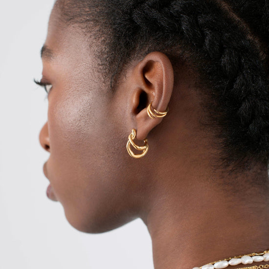 Molten Twisted Mini Double Hoop Earrings Earrings Missoma 