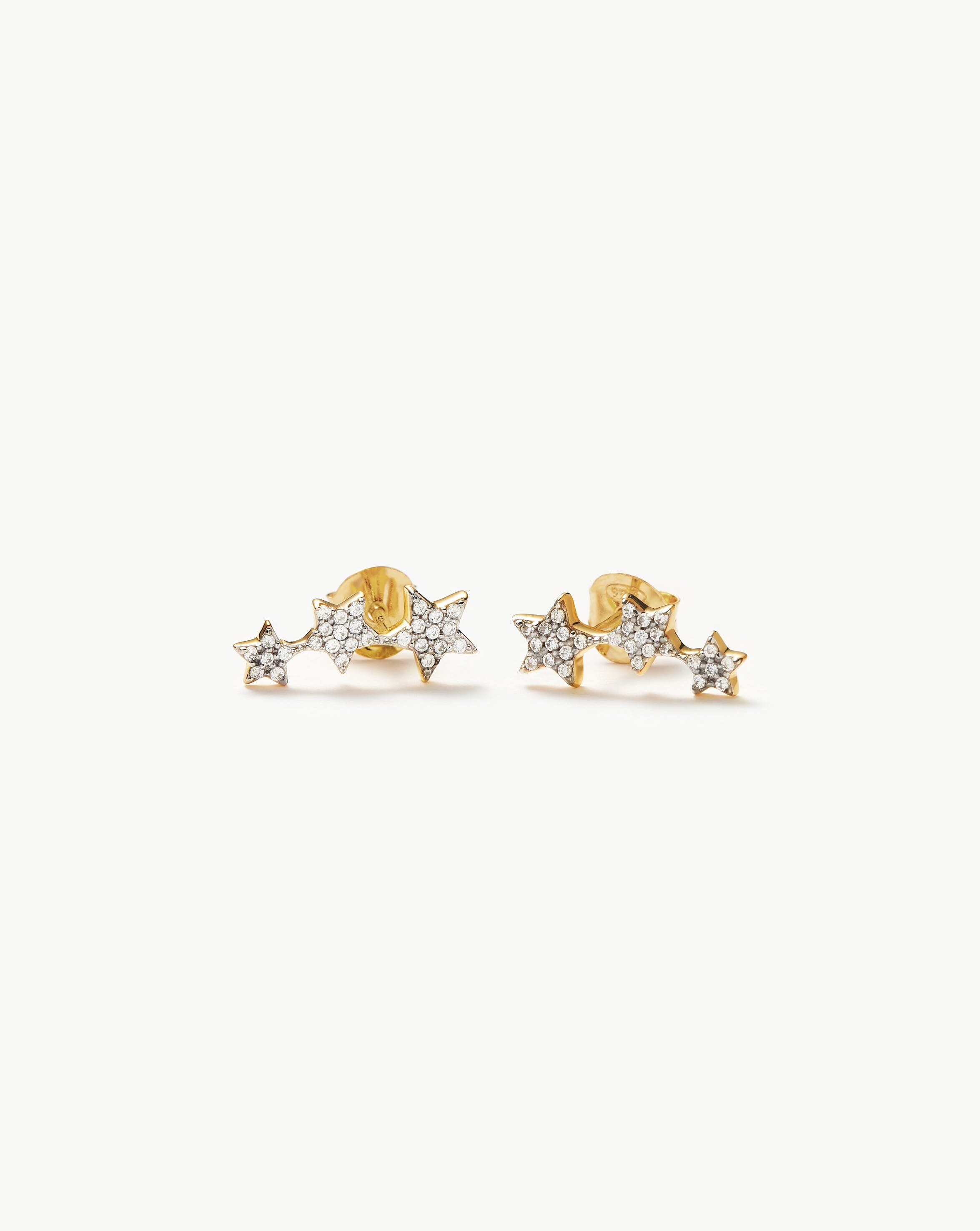 Pave Celestial Stud Earrings | 18ct Gold Plated Vermeil/Cubic Zirconia Earrings Missoma 